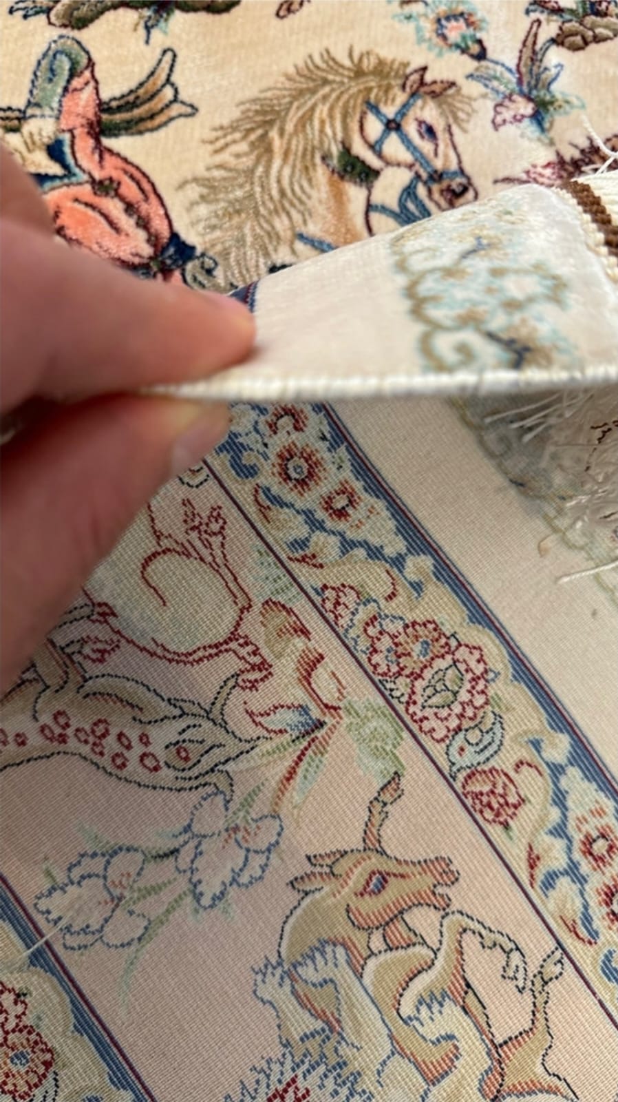 Pure Silk From Persian Qom Double knotted Top quality silk Carpet
