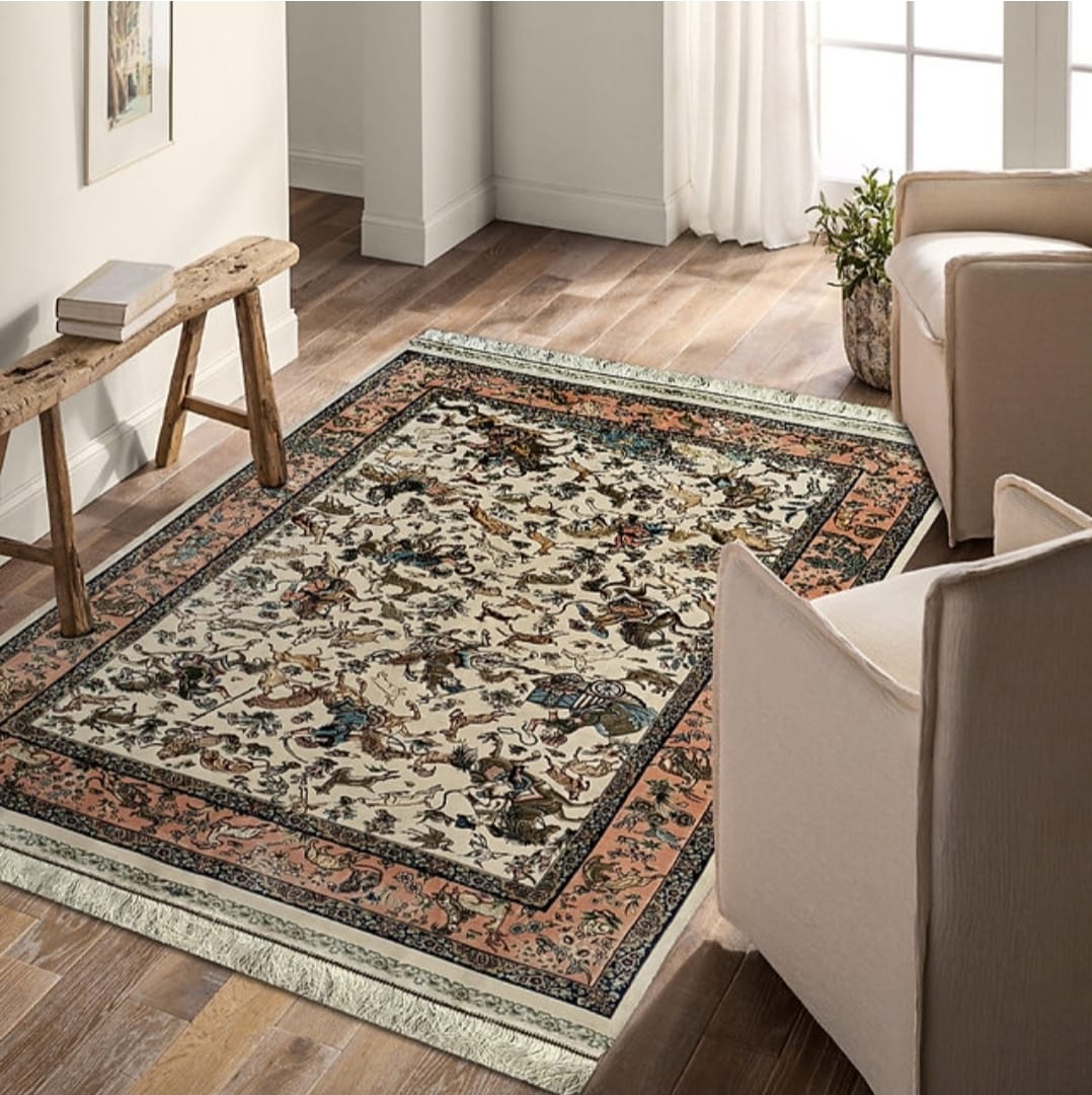 Pure Silk From Persian Qom Double knotted Top quality silk Carpet