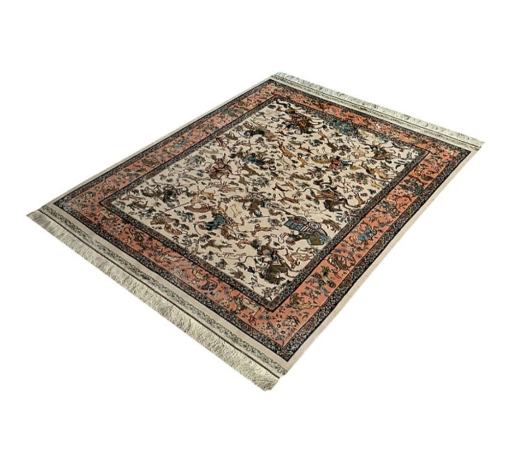 Pure Silk From Persian Qom Double knotted Top quality silk Carpet