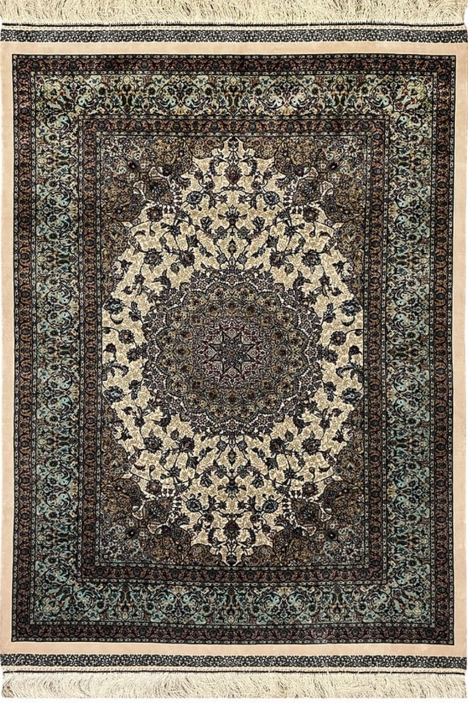 Double knotted Top quality silk Carpet Persian Qom