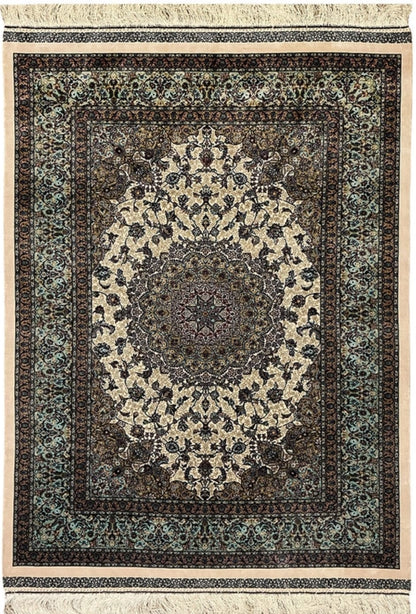 Double knotted Top quality silk Carpet Persian Qom