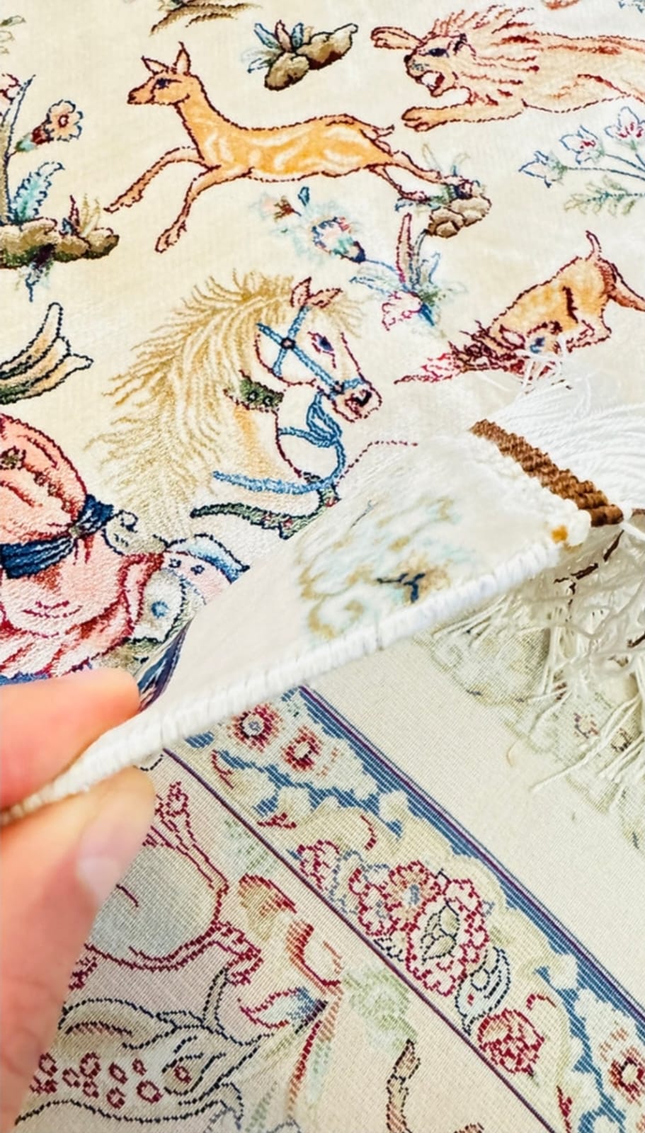 Pure Silk From Persian Qom Double knotted Top quality silk Carpet