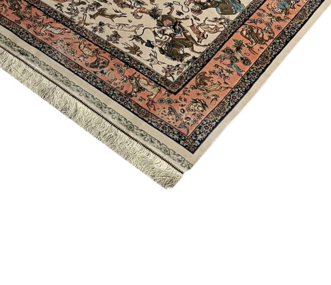 Pure Silk From Persian Qom Double knotted Top quality silk Carpet
