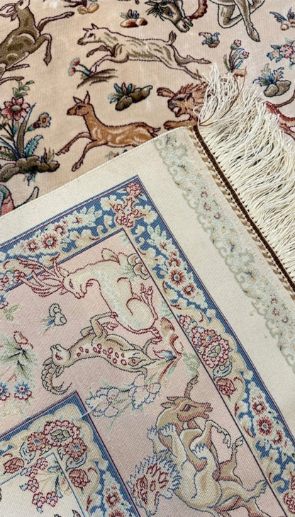 Pure Silk From Persian Qom Double knotted Top quality silk Carpet
