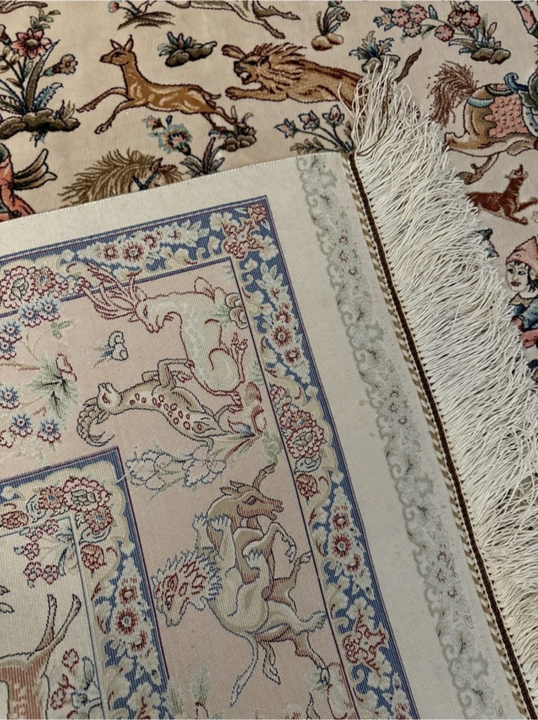 Pure Silk From Persian Qom Double knotted Top quality silk Carpet
